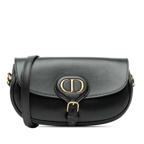 Pre-owned Dior Calfskin Bobby East West Crossbody Black