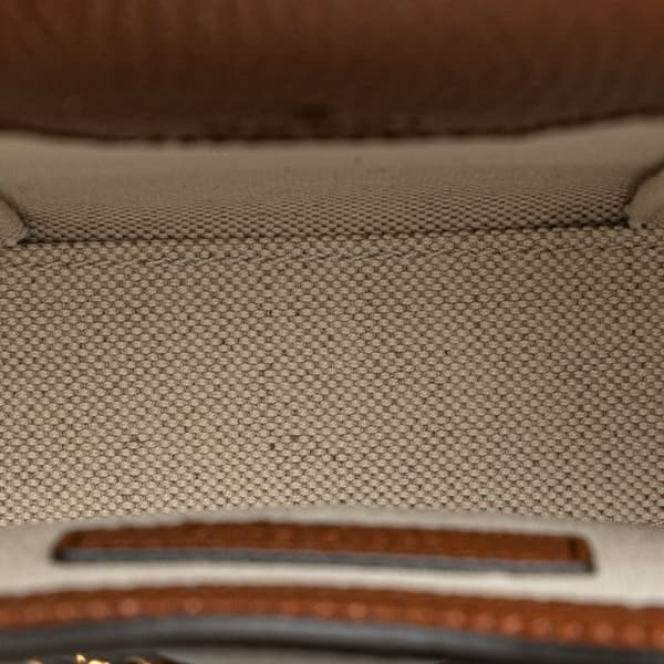 Pre-owned Gucci Mini GG Denim Horsebit 1955 Crossbody Blue