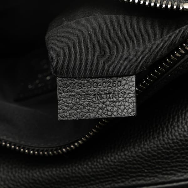 Pre-owned Dior Shawn Stussy Grained Calfskin Saddle Bag Black