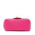 Miniatyrbillede 3 af 10: Pre-owned Chanel Mini Square Classic Chevron Lambskin Single Flap Pink