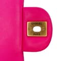 Miniatyrbillede 8 af 10: Pre-owned Chanel Mini Square Classic Chevron Lambskin Single Flap Pink