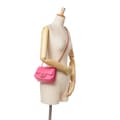 Miniatyrbillede 9 af 10: Pre-owned Chanel Mini Square Classic Chevron Lambskin Single Flap Pink