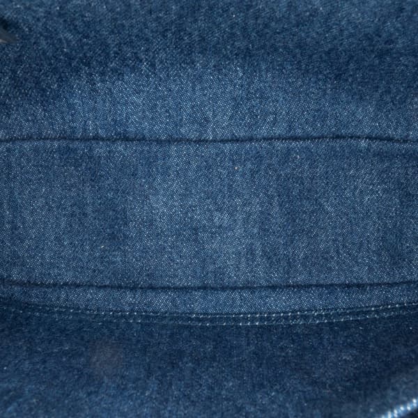 Pre-owned Bottega Veneta Small Denim Intreccio Camera Bag Blue
