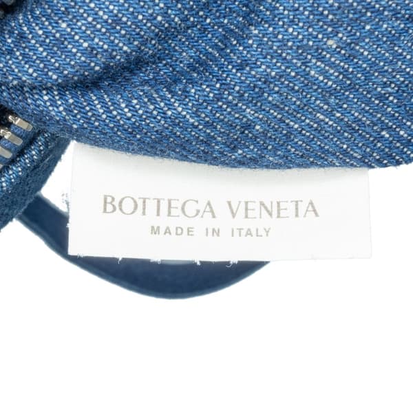 Pre-owned Bottega Veneta Small Denim Intreccio Camera Bag Blue