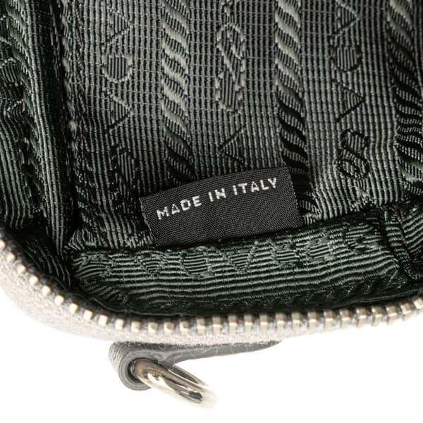 Pre-owned Prada Mini Denim Studded Embellished Camera Crossbody Gray