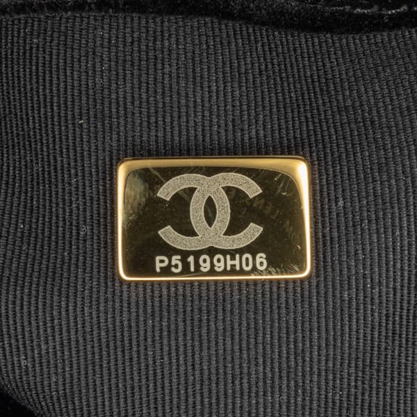 Pre-owned Chanel Mini Quilted Velvet Double Frame Flap Black