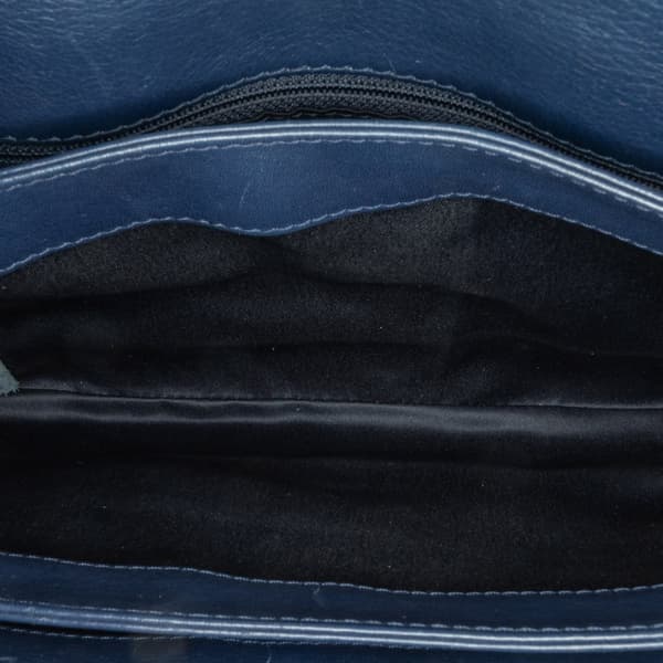 Pre-owned Chanel Medium Stitched Calfskin Citizen Flap Blue