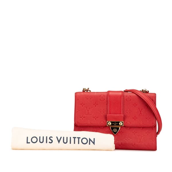 Pre-owned Louis Vuitton Monogram Empreinte Saint Sulpice BB Red