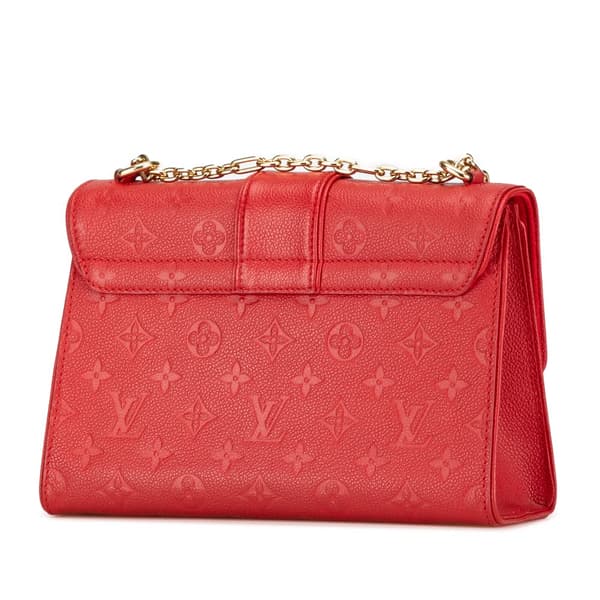 Pre-owned Louis Vuitton Monogram Empreinte Saint Sulpice BB Red