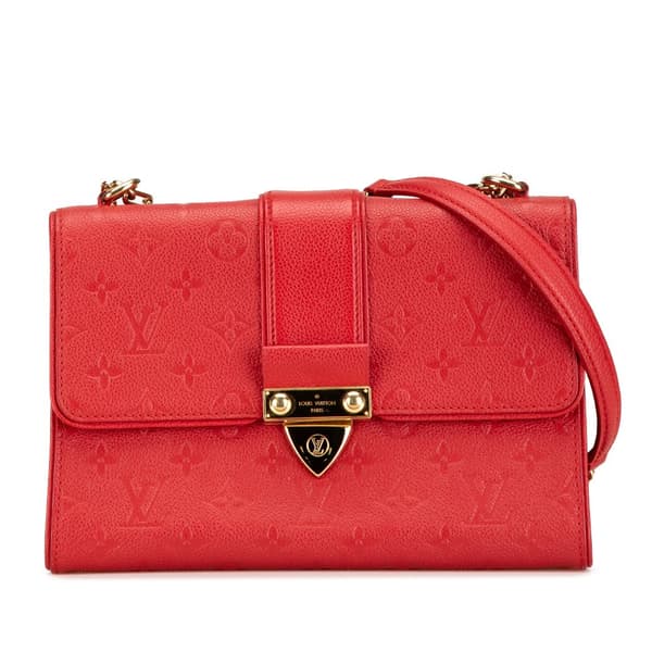 Pre-owned Louis Vuitton Monogram Empreinte Saint Sulpice BB Red