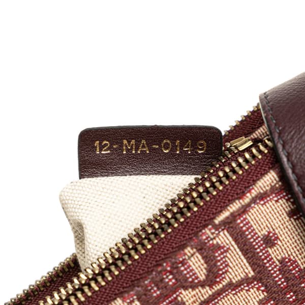 Pre-owned Dior Oblique Canvas Saddle Triple Zip Crossbody Red