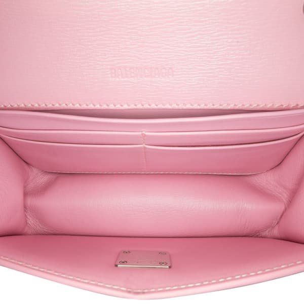Pre-owned Balenciaga Calfskin Gossip Chain Bag XS Pink