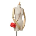 Pikkukuva 10 / 10: Pre-owned Chanel Mini Square Classic Lambskin Pearl Crush Single Flap Red