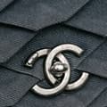 Pikkukuva 8 / 10: Pre-owned Chanel Small Pleated Denim Scale Effect Turtle Flap Blue