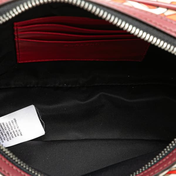 Pre-owned Burberry TB Monogram Nylon Paddy Crossbody Orange
