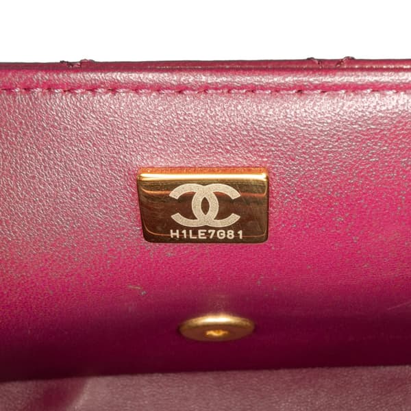 Pre-owned Chanel Mini Quilted Lambskin Single Flap Purple