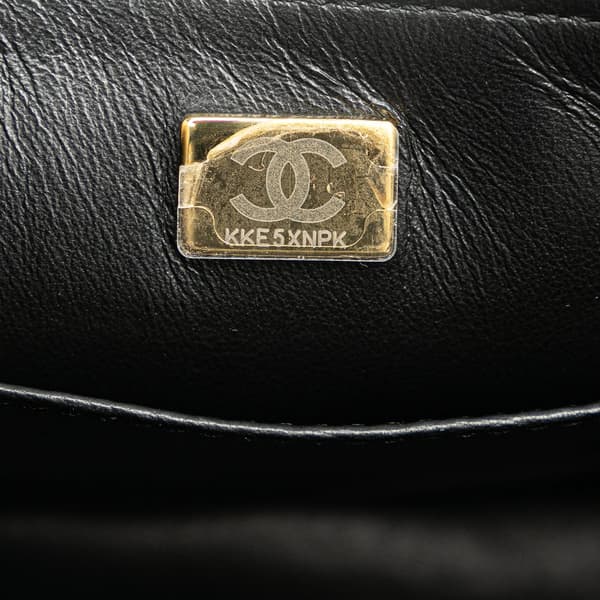Pre-owned Chanel Mini Square Classic Goatskin Retro Flap Black