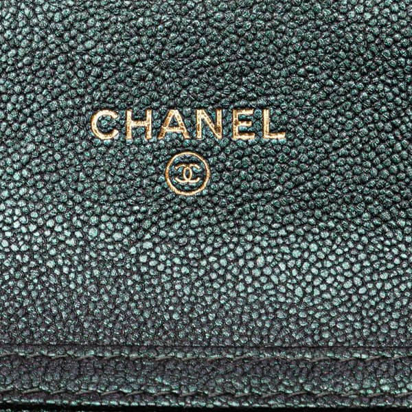 Pre-owned Chanel Small Iridescent Caviar Single Flap Black