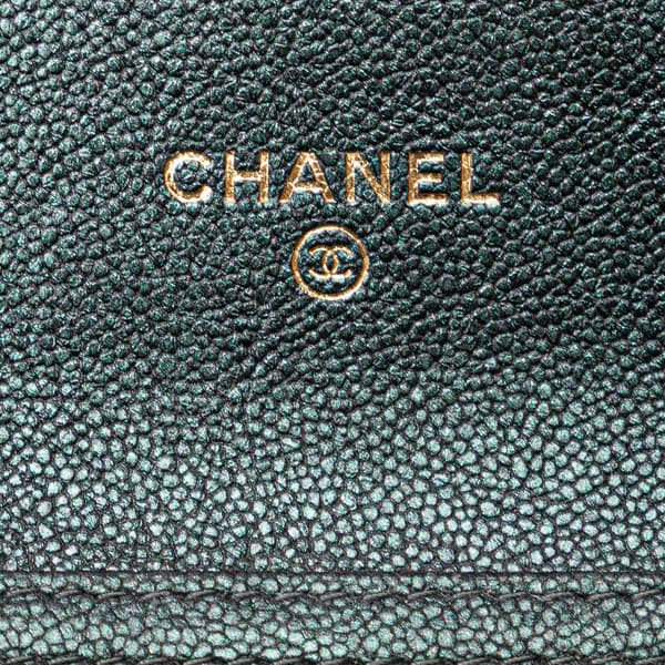 Pre-owned Chanel Small Iridescent Caviar Single Flap Black
