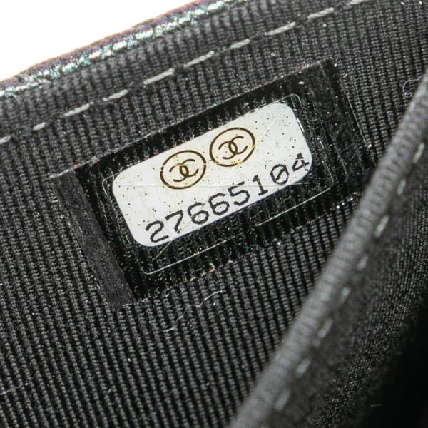 Pre-owned Chanel Small Iridescent Caviar Single Flap Black