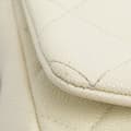 Miniatyrbild 7 av 9: Pre-owned Chanel Small Quilted Caviar Chain Melody Flap White