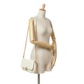 Miniatyrbild 8 av 9: Pre-owned Chanel Small Quilted Caviar Chain Melody Flap White