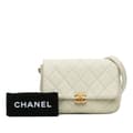 Miniatyrbild 9 av 9: Pre-owned Chanel Small Quilted Caviar Chain Melody Flap White