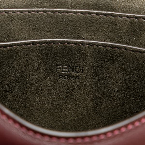 Pre-owned Fendi Mini Leather C’mon Crossbody Red