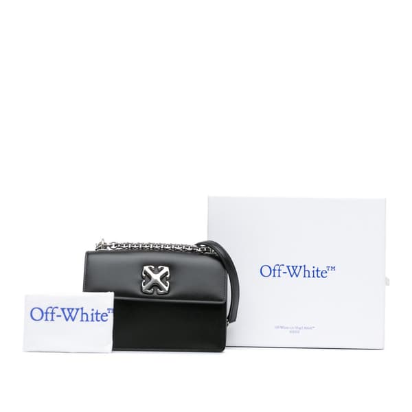 Pre-owned Off-White Calfskin Jitney 2.0 Black
