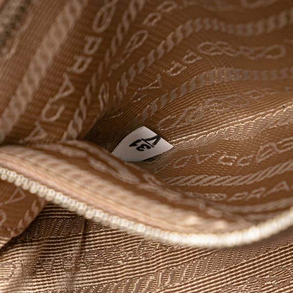 Pre-owned Prada Soft Calf Diagramme Crossbody Brown