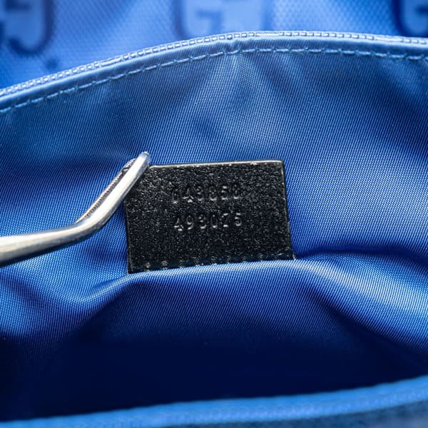 Pre-owned Gucci GG Econyl Off The Grid Messenger Bag Blue