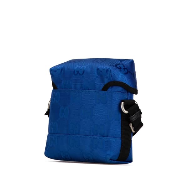 Pre-owned Gucci GG Econyl Off The Grid Messenger Bag Blue