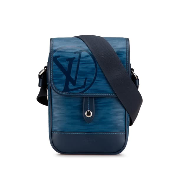 Pre-owned Louis Vuitton Epi Downtown Messenger BB Blue