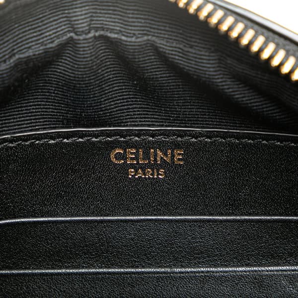Pre-owned Celine Small Leather C Charm Crossbody Black