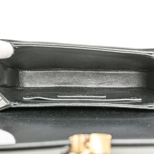 Pre-owned Saint Laurent Small Calfskin Solferino Satchel In Box Black