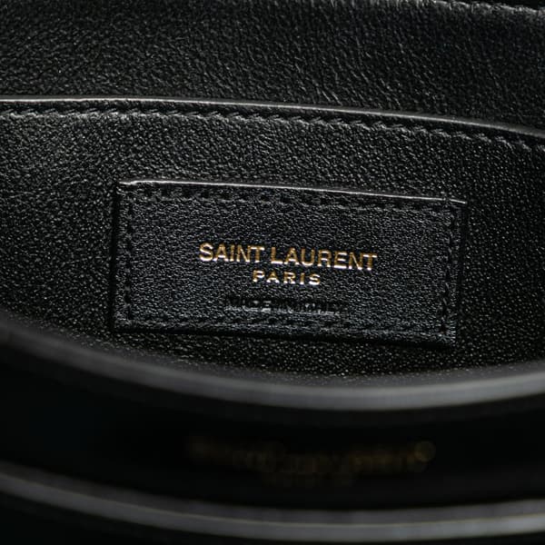 Pre-owned Saint Laurent Small Calfskin Solferino Satchel In Box Black