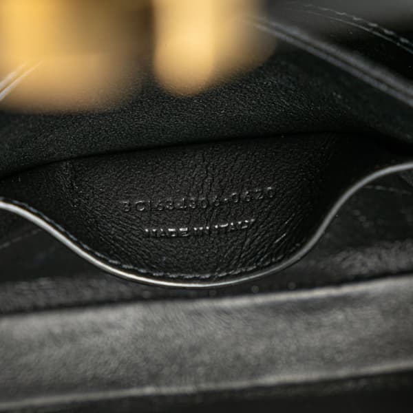 Pre-owned Saint Laurent Small Calfskin Solferino Satchel In Box Black