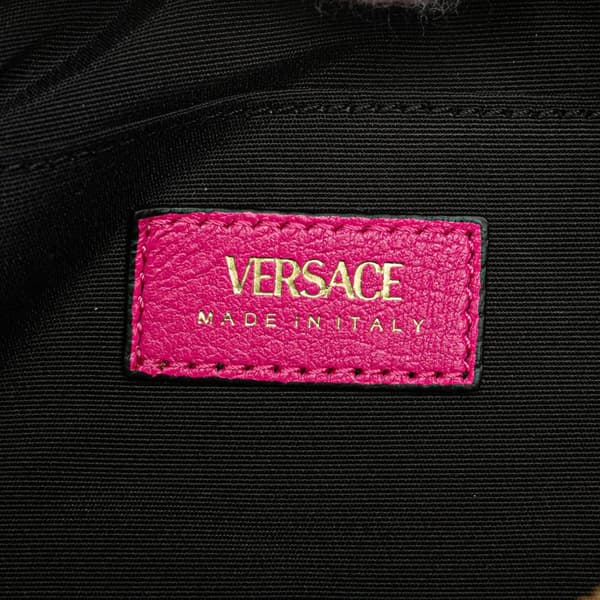Pre-owned Versace Quilted Lambskin La Medusa Camera Bag Pink
