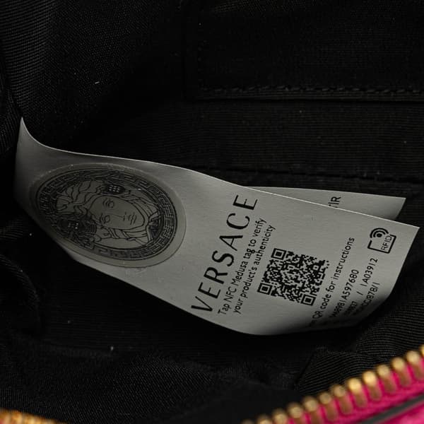 Pre-owned Versace Quilted Lambskin La Medusa Camera Bag Pink