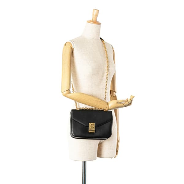 Pre-owned Celine Medium Leather C Bag Black