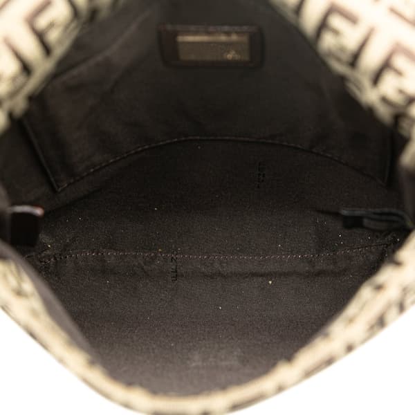 Pre-owned Fendi Zucchino Canvas Crossbody Brown