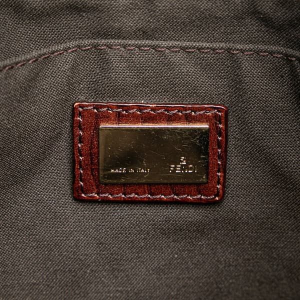 Pre-owned Fendi Zucchino Canvas Crossbody Brown