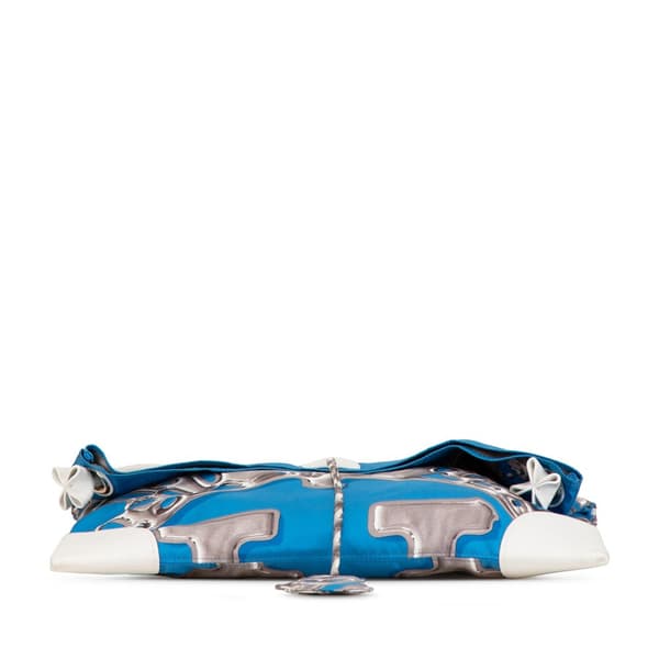Pre-owned Hermès Vif Argent Silky City 33 Blue