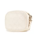 Miniatyrbild 2 av 8: Pre-owned Chanel Small Quilted Goatskin Casual Trip Camera Bag White