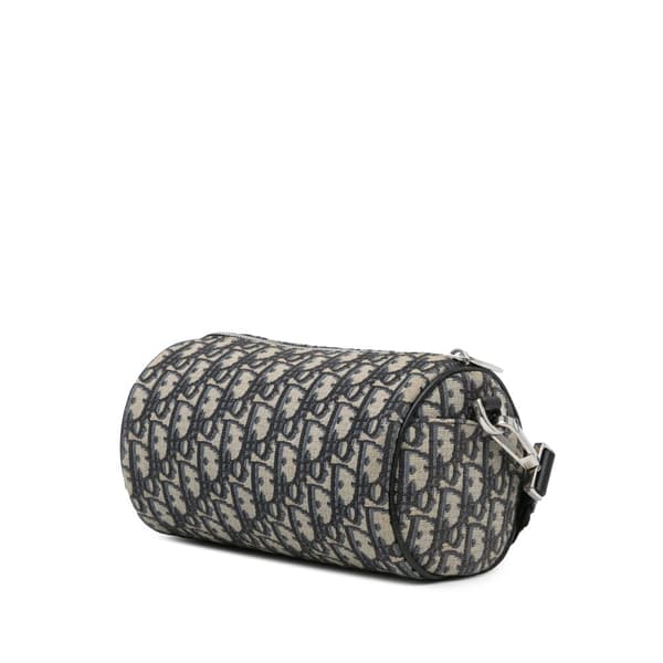 Pre-owned Dior Oblique Roller Bag Blue