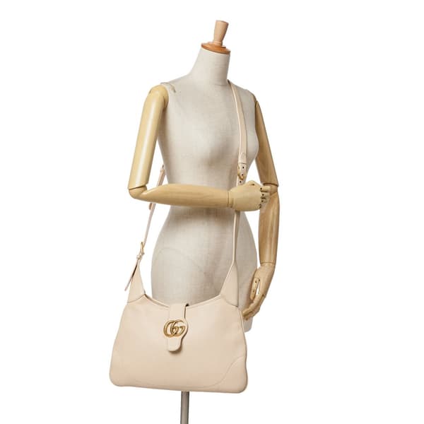 Pre-owned Gucci Medium Leather Aphrodite Crossbody Brown
