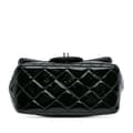 Miniatyrbillede 3 af 9: Pre-owned Chanel Mini Square Classic Patent Single Flap Black