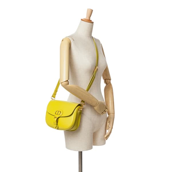 Pre-owned Dior Medium Leather Bobby Crossbody Green
