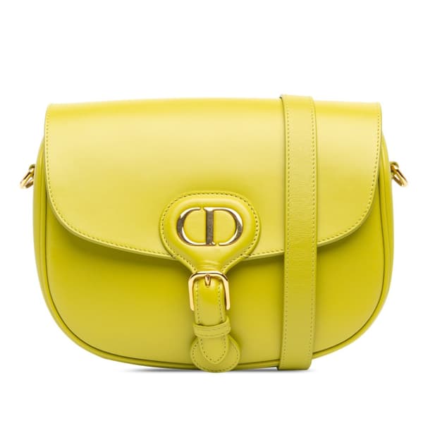 Pre-owned Dior Medium Leather Bobby Crossbody Green