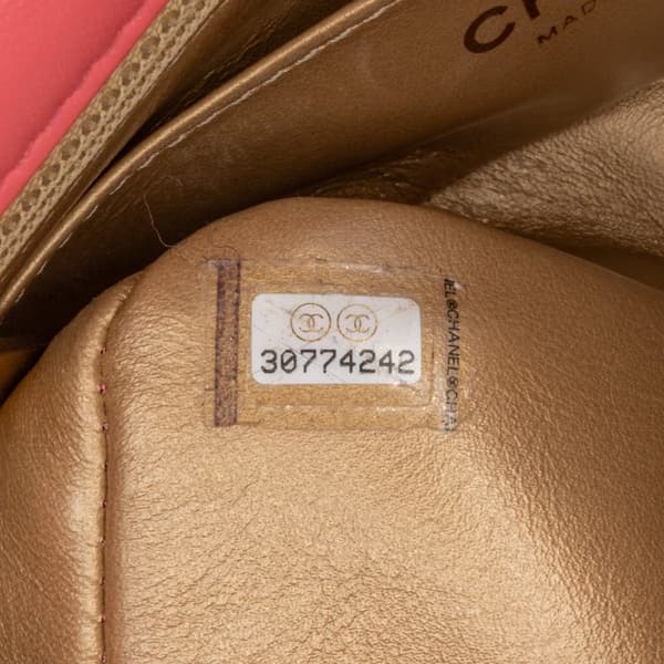 Pre-owned Chanel Mini Rectangular Classic Lambskin Pearl Crush Single Flap Pink